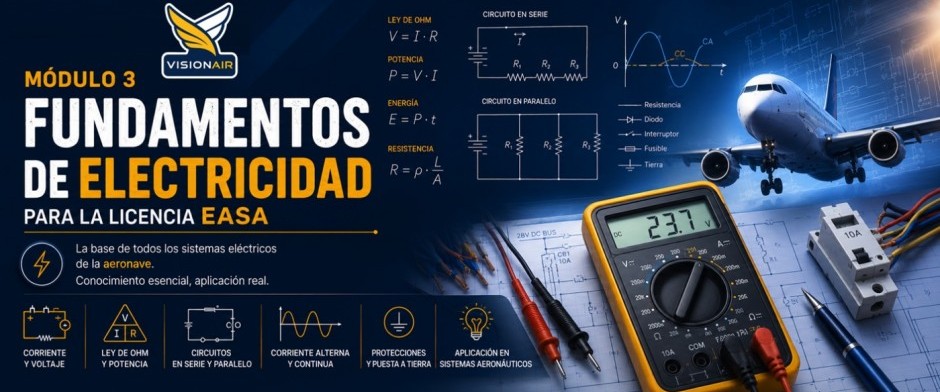 EASA M&oacute;dulo 3. Fundamentos de Electricidad